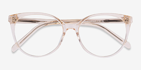 Nala Clear Melon Acétate Montures de lunettes de vue d'EyeBuyDirect, Vue Rapprochée