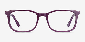 Equality Violet Acétate Montures de lunettes de vue d'EyeBuyDirect, Vue de Face