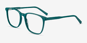 Finn Teal Acétate Montures de lunettes de vue d'EyeBuyDirect, Vue d'Angle