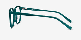 Finn Teal Acétate Montures de lunettes de vue d'EyeBuyDirect, Vue de Côté