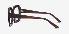 Gloria Brun Acétate Montures de lunettes de vue d'EyeBuyDirect, Vue de Côté