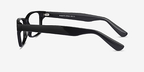 Persisto Noir Plastique Montures de lunettes de vue d'EyeBuyDirect, Vue de Côté
