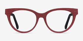 Paula Berry Red Acétate Montures de lunettes de vue d'EyeBuyDirect, Vue de Face