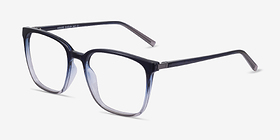 House Gradient Blue Plastique Montures de lunettes de vue d'EyeBuyDirect, Vue d'Angle