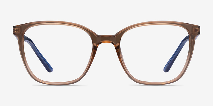 Identical Clear Brown & Blue Plastique Montures de lunettes de vue d'EyeBuyDirect
