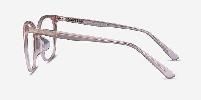 Latte Clear Pink Acétate Montures de lunettes de vue d'EyeBuyDirect