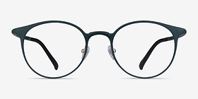 Solace Vert Mat Plastique Montures de lunettes de vue d'EyeBuyDirect, Vue de Face