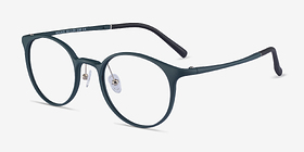 Solace Vert Mat Plastique Montures de lunettes de vue d'EyeBuyDirect, Vue d'Angle