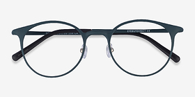 Solace Vert Mat Plastique Montures de lunettes de vue d'EyeBuyDirect, Vue Rapprochée