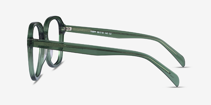 Tripp Clear Green Acétate Montures de lunettes de vue d'EyeBuyDirect
