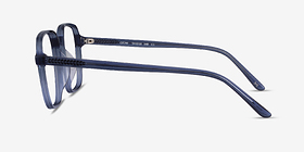 Ozone Clear Blue Éco-responsable Montures de lunettes de vue d'EyeBuyDirect, Vue de Côté