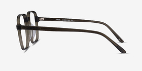 Ozone Clear Dark Green Éco-responsable Montures de lunettes de vue d'EyeBuyDirect, Vue de Côté