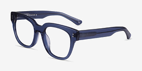 Life Clear Blue Éco-responsable Montures de lunettes de vue d'EyeBuyDirect, Vue d'Angle