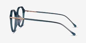 Original Iridescent Blue Acétate Montures de lunettes de vue d'EyeBuyDirect, Vue de Côté