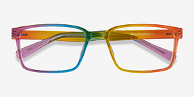 Unity Arc-en-ciel Plastique Montures de lunettes de vue d'EyeBuyDirect, Vue Rapprochée