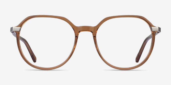 Niagara Clear Brown Métal Montures de lunettes de vue d'EyeBuyDirect