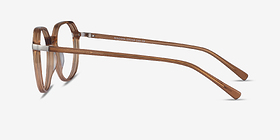 Niagara Clear Brown Métal Montures de lunettes de vue d'EyeBuyDirect, Vue de Côté