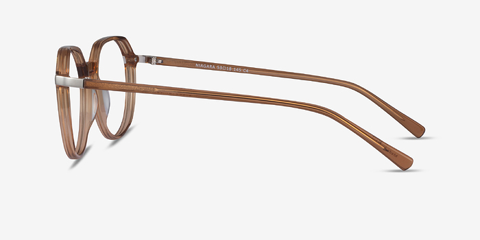 Niagara Clear Brown Métal Montures de lunettes de vue d'EyeBuyDirect