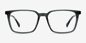 Basic Clear Gray   Black Acétate Montures de lunettes de vue d'EyeBuyDirect, Vue de Face