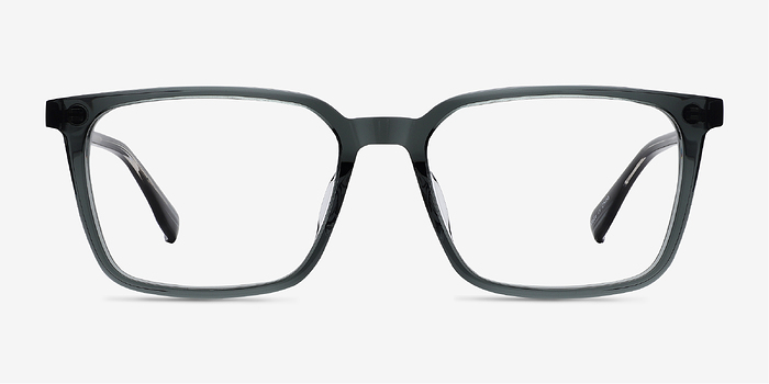 Basic Clear Gray   Black Acétate Montures de lunettes de vue d'EyeBuyDirect
