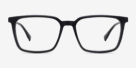 Basic Matte Black Acétate Montures de lunettes de vue d'EyeBuyDirect, Vue de Face