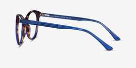 Cloris Blue Tortoise Acétate Montures de lunettes de vue d'EyeBuyDirect, Vue de Côté