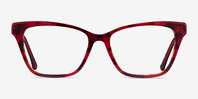 Jelly Red Tortoise Acétate Montures de lunettes de vue d'EyeBuyDirect, Vue de Face