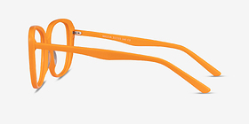 Mileva Orange Acétate Montures de lunettes de vue d'EyeBuyDirect, Vue de Côté