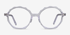 Anemone Transparent Acétate Montures de lunettes de vue d'EyeBuyDirect, Vue de Face