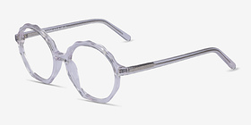 Anemone Transparent Acétate Montures de lunettes de vue d'EyeBuyDirect, Vue d'Angle