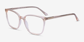 Outside Brun Acétate Montures de lunettes de vue d'EyeBuyDirect, Vue d'Angle