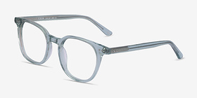 Auburn Clear Green Éco-responsable Montures de lunettes de vue d'EyeBuyDirect, Vue d'Angle