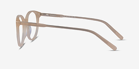 Leonia Jaune pâle Acétate Montures de lunettes de vue d'EyeBuyDirect, Vue de Côté