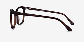 Rosie Marron foncé Acétate Montures de lunettes de vue d'EyeBuyDirect, Vue de Côté
