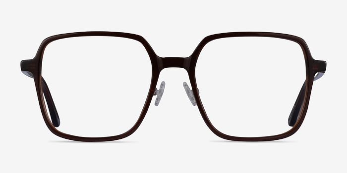 Modern Marron foncé Acétate Montures de lunettes de vue d'EyeBuyDirect