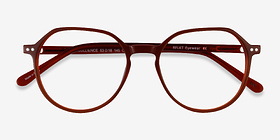 Ebullience Brun Éco-responsable Montures de lunettes de vue d'EyeBuyDirect, Vue Rapprochée