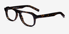 Hackney Écailles Acétate Montures de lunettes de vue d'EyeBuyDirect, Vue d'Angle