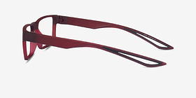 Icarus Matte Red Plastique Montures de lunettes de vue d'EyeBuyDirect, Vue de Côté