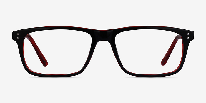 Maestro Black Red Acétate Montures de lunettes de vue d'EyeBuyDirect