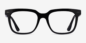 Ursus Noir Acétate Montures de lunettes de vue d'EyeBuyDirect, Vue de Face