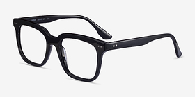 Ursus Noir Acétate Montures de lunettes de vue d'EyeBuyDirect, Vue d'Angle