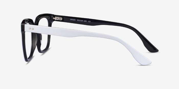 Ursus White Black Acétate Montures de lunettes de vue d'EyeBuyDirect