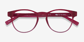Osier Matte Red Plastique Montures de lunettes de vue d'EyeBuyDirect, Vue Rapprochée