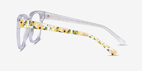 Snapdragon Clear Floral Acétate Montures de lunettes de vue d'EyeBuyDirect, Vue de Côté
