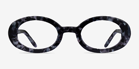 Gaia Gray Tortoise Acétate Montures de lunettes de vue d'EyeBuyDirect, Vue de Face