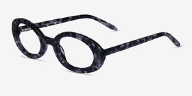 Gaia Gray Tortoise Acétate Montures de lunettes de vue d'EyeBuyDirect, Vue d'Angle