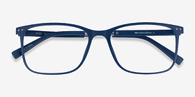 Ease Bleu marine  Plastique Montures de lunettes de vue d'EyeBuyDirect, Vue Rapprochée