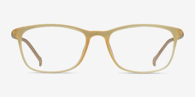 Unwind Clear Yellow Plastique Montures de lunettes de vue d'EyeBuyDirect, Vue de Face