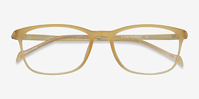 Unwind Clear Yellow Plastique Montures de lunettes de vue d'EyeBuyDirect, Vue Rapprochée