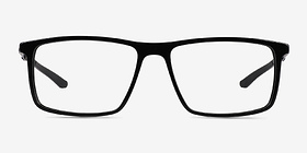 Zing Noir Acétate Montures de lunettes de vue d'EyeBuyDirect, Vue de Face